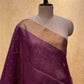 WINE COLOUR ART SILK SAREE WITH ZARI BORDER