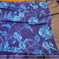 SAPPHIRE BLUE PURE PLATINUM CHIFFON SAREE WITH SATIN ZARI BORDER