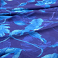 SAPPHIRE BLUE PURE PLATINUM CHIFFON SAREE WITH SATIN ZARI BORDER