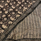 BLACK COLOUR MUNGA COTTON AJRAKH PRINTED SAREE WITH CONTRAST BLOUSE - Kothari Sons