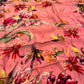 PEACH COLOUR FLORAL PRINTED CHINON SAREE WITH PRINTED BLOUSE - Kothari Sons