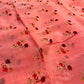 PEACH COLOUR FLORAL PRINTED CHINON SAREE WITH PRINTED BLOUSE - Kothari Sons