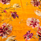 MUSTARD COLOUR CHINON PRINTED SAREE WITH PRINTED BLOUSE - Kothari Sons