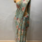 ( DELIVERY IN 20-25 DAYS ) MINT COLOUR PURE CHIFFON PRINTED SAREE