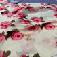 DUSTY VIOLET COLOUR PURE PLATINUM CHIFFON PRINTED SAREE WITH SELF PRINTED BLOUSE - Kothari Sons