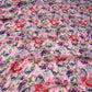 PINK COLOUR PURE PLATINUM CHIFFON FLORAL PRINTED SAREE WITH CREPE SILK BLOUSE - Kothari Sons