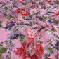 PINK COLOUR PURE PLATINUM CHIFFON FLORAL PRINTED SAREE WITH CREPE SILK BLOUSE - Kothari Sons
