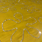 MUSTARD COLOUR CHIFFON SEQUINS EMBROIDERED SAREE WITH CHINON BLOUSE ( DELIVERY IN 10 DAYS )