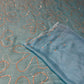 SKY BLUE CHIFFON SEQUINS EMBROIDERED SAREE WITH CHINON BLOUSE ( DELIVERY IN 10 DAYS )