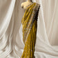 Yellow Tissue jacquard Saree With Hand Embroidered Zardozi And Sequins Work