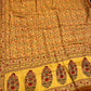 YELLOW COLOUR PRINTED SYNTHETIC SAREE WITH UNSTITCHED BLOUSE FOR DRESS CODE