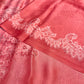 PEACH COLOUR PRINTED SYNTHETIC SAREE WITH UNSTITCHED BLOUSE FOR DRESS CODE