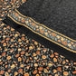 BLACK COLOUR PRINTED SYNTHETIC SAREE WITH UNSTITCHED BLOUSE FOR DRESS CODE - Kothari Sons