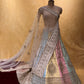 ( DELIVERY IN 25 DAYS ) MULTI COLOUR SILK EMBROIDERED LEHENGA WITH NET DUPATTA EMBELLISHED WITH KASAB EMBROIDERY