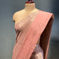 PEACH COLOUR CHANDERI SILK SAREE