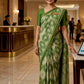 GREEN COLOUR PRINTED SYNTHETIC SAREE WITH UNSTITCHED BLOUSE FOR DRESS CODE - Kothari Sons