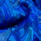 BLUE COLOUR PURE PLATINUM CHIFFON PRINTED SAREE WITH CREPE SILK BLOUSE - Kothari Sons