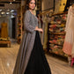 ( DELIVERY IN 25 DAYS ) BLACK COLOR SKIRT WITH CROP TOP & EMBROIDERED SHRUG EMBELLISHED WITH SEQUINS & RESHAM EMBROIDERY