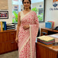 IVORY COLOUR PRINTED SYNTHETIC SAREE WITH UNSTITCHED BLOUSE FOR DRESS CODE