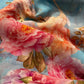 SKY BLUE COLOUR PURE PLATINUM CHIFFON FLORAL PRINTED SAREE WITH SELF PRINTED CREPE SILK BLOUSE - Kothari Sons