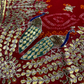 RED PURE OJARIYA BANDHANI SAREE WITH GOTA PATTI AND ZARDOZI EMBROIDERED BORDER