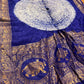 BLUE COLOUR ART DOLA SILK SAREE WITH ZARI BORDER & PALLA - Kothari Sons
