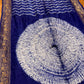 BLUE COLOUR ART DOLA SILK SAREE WITH ZARI BORDER & PALLA - Kothari Sons