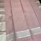 PINK COLOUR CHECK MAHESHWARI SAREE WITH BORDER & UNSTITCHED BLOUSE
