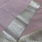 PINK COLOUR CHECK MAHESHWARI SAREE WITH BORDER & UNSTITCHED BLOUSE