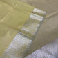 LEMON COLOUR CHECK MAHESHWARI SAREE WITH BORDER & UNSTITCHED BLOUSE ( UNIFORM SAREE )