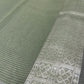PISTA COLOUR CHECK MAHESHWARI SAREE WITH BORDER & UNSTITCHED BLOUSE