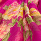 BERRY COLOUR PRINTED CHIFFON SAREE