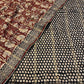 MAROON COLOUR MUNGA COTTON AJRAKH PRINTED SAREE WITH CONTRAST PRINTED BLOUSE - Kothari Sons