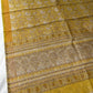 MUSTARD COLOUR SUPER NET PRINTED SAREE