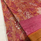 PEACH COLOUR SUPER NET PRINTED SAREE