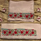 POWDER PINK UNSTITCHED SUIT WITH RESHAM EMBROIDERY AND TISSUE DUPATTA
