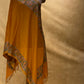 MUSTARD COLOR WOOLEN EMBROIDERED SHAWL