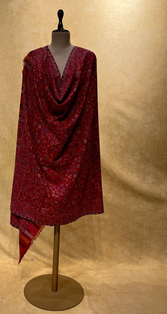 RED COLOUR WOOLEN SHAWL