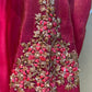 PINK & PISTA GREEN COLOUR CREPE TISSUE GHARARA SUIT EMBELLISHED WITH GOTA PATTI & MIRROR WORK