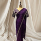 PURPLE COLOR, ORGENZA SAREE PURL SEQUINS & CUTDHANA EMBROIDERY