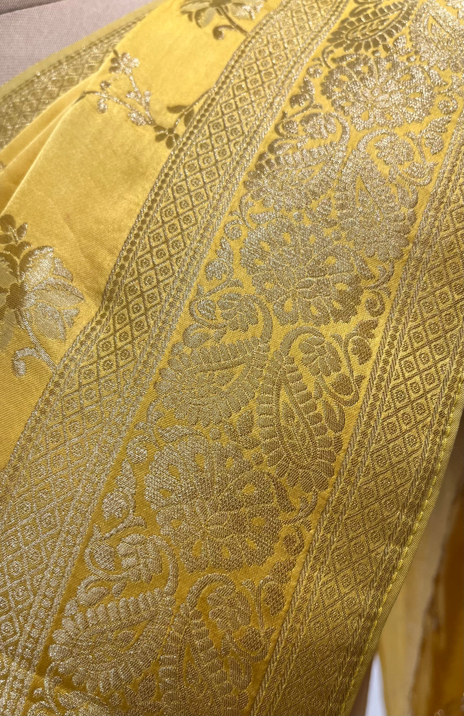 Haldi Wear Yellow Organza Silk Ethnic Sequined Sari With Blue Blouse main image 0