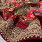 (DELIVERY IN 25 DAYS) TAN BROWN & MAROON COLOUR DOLA SILK EMBROIDERED BORDER SAREE EMBELLISHED WITH ZARI & SEQUINS WORK