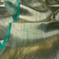 SEA GREEN COLOUR PURE TISSUE SILK SAREE WITH RICH BROCADE BLOUSE - Kothari Sons