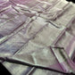 A LAVENDER PURE KANJIVARAM SILK SAREE WITH INTRICATE SILVER ZARI WORK