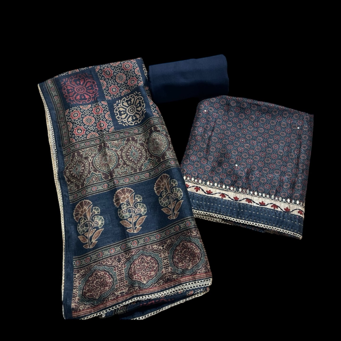 BLUE COLOR, CHANDERI JAMDANI WOVEN SUIT