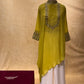 NEON COLOUR CREPE SILK PALAZZO PANT WITH KAFTAN STYLE KURTA EMBELLISHED WITH STONE & SEQUINS WORK