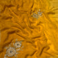 MUSTARD YELLOW COLOUR SHADED CHIFFON EMBROIDERED SAREE EMBELLISHED WITH AARI & SEQUINS WORK ( DELIVERY IN 25 DAYS ) - Kothari Sons