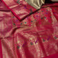 GOLDEN COLOUR SILK TISSUE PAITHANI SAREE EMBELLISHED EITH CONTRAST PSLLA & BORDER