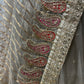 PURE SILVER TISSUE LEHENGA WITH PASCLEY MOTIFS BORDER