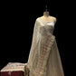 PURE SILVER TISSUE LEHENGA WITH PASCLEY MOTIFS BORDER